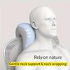 Ergonomic Office Nap Pillow for Supine & Natural Sleep,Portable Light Blue Neck Support Cushion with Adjustable Strap