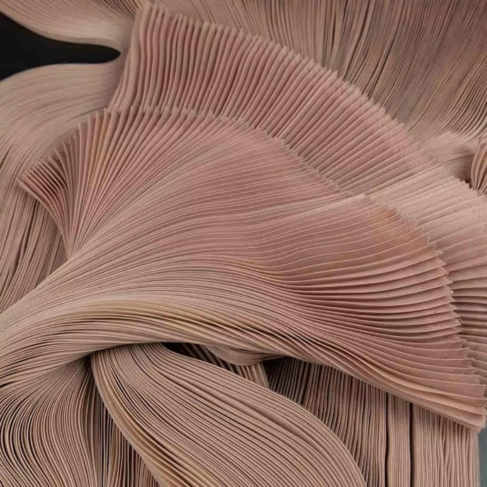 Ткань плиссе из органзы шириной 142 см, с мелкой складкой, для рукоделия, жесткий материал, сценическое украшение
