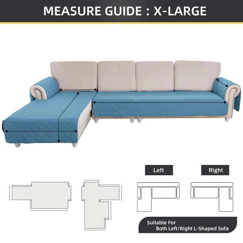 Водоотталкивающий чехол для дивана в форме буквы L, стеганый противоскользящий чехол для дивана в форме буквы U, защитный чехол для мебели в гостиной для собак и кошек