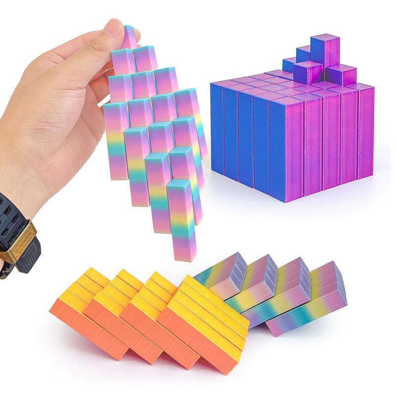 3D-печать Волшебный куб 5x5 Цветной Волшебный куб Игрушка для снятия стресса Веселые игрушки-непоседы Для детей и взрослых Светящийся в темноте Настольное украшение