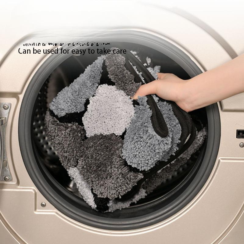 Flocking Stone Bathroom Cashmere Thickening Mat Bath Non-slip Carpets In Wash Basin Bathtub Side Floor Rug Shower Room Doormat Memory Foam 3D Pad