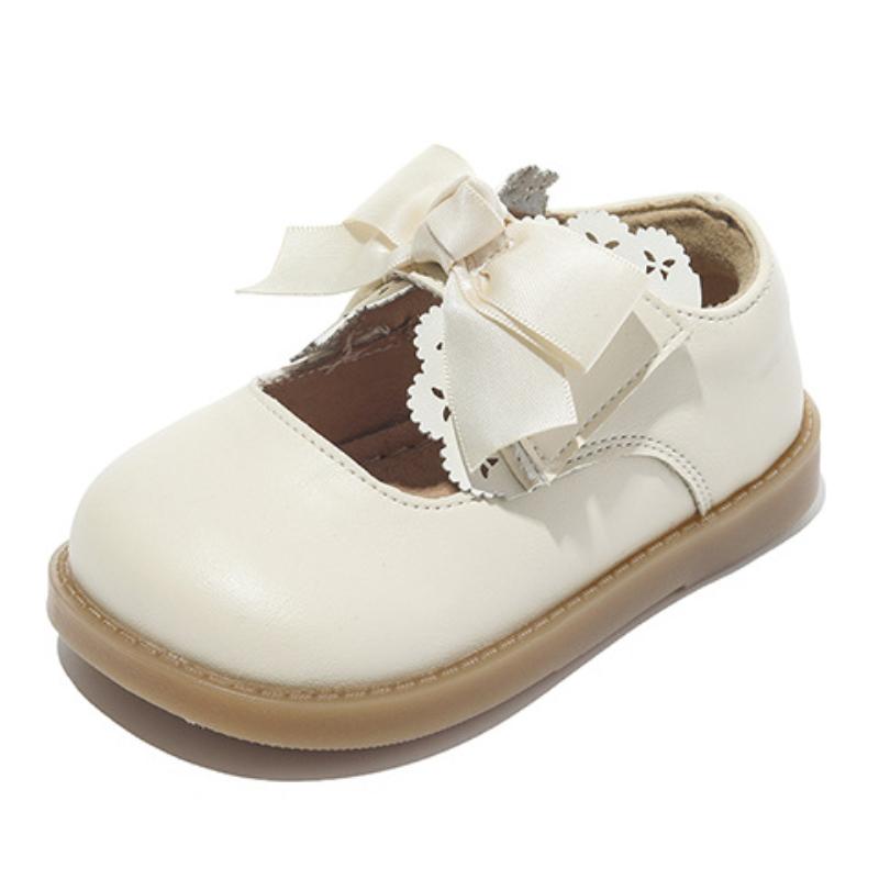 Fashion Girls' Shoes British Style Kids Leather Shoe Soft Soled Girls Leather Shoes Nonslip Child Shoes Simple Girl Casual Shoe