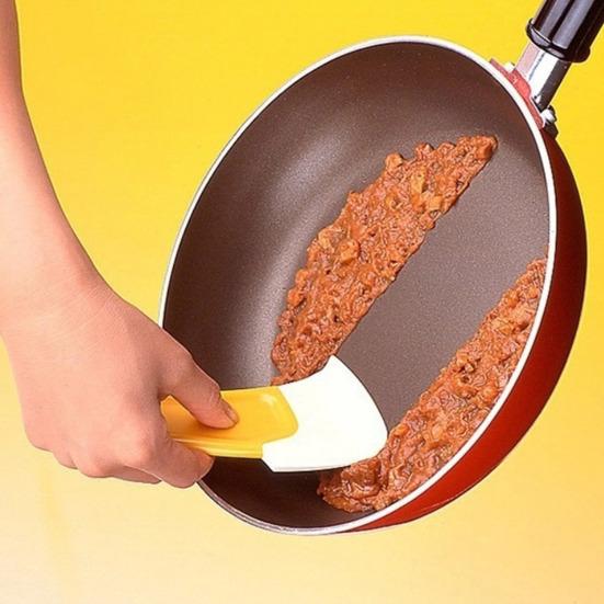 Силиконовый скребок для очистки дна кастрюли, устойчивый к высоким температурам, антипригарный скребок для очистки сковороды, масляная лопатка