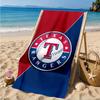 Baseball Rangers Map Beach Towel, Microfiber Beach Towel, Perfect For Pool, Beach, Travel, Home Decor Beach Party Fan gifts