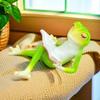 Frog Statue Sculpture Hand Painted Adorable Resin Crafts Miniature Figurine for Home Office Bedroom