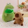 Turn Cartoon Crocodile Capybara Plush Toy Cute Girl Child Detachable Gift Doll