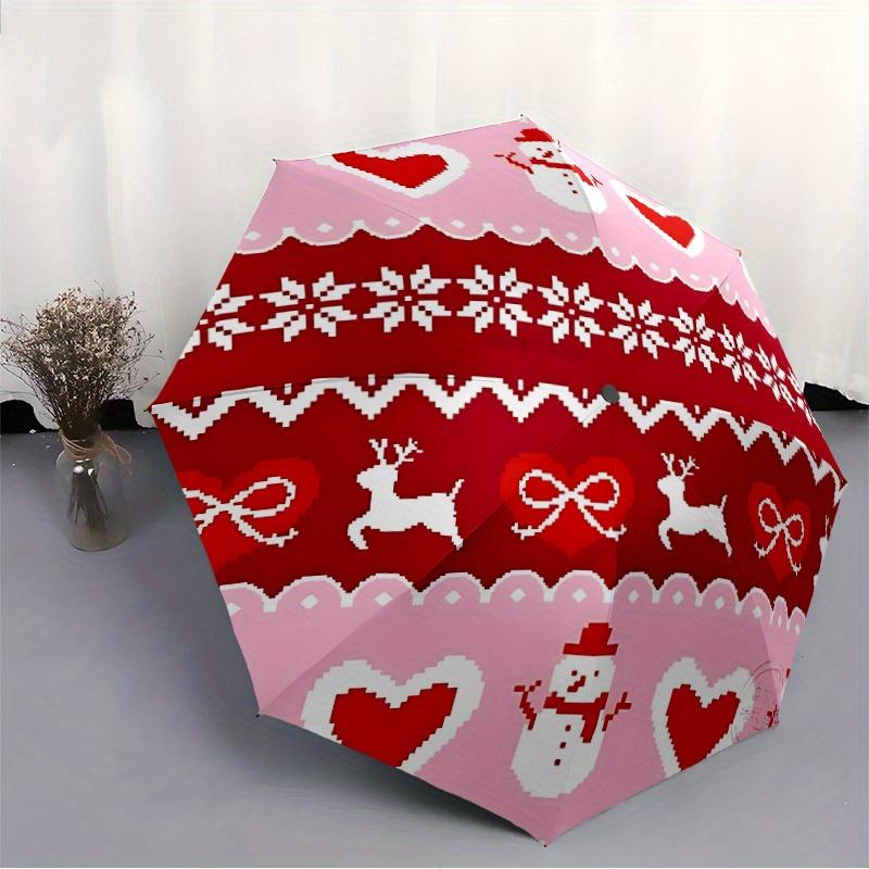 1pc Christmas ornament Automatic Open/close Folding Umbrella, Compact Portable Travel Umbrella, Durable Construction yy250809155