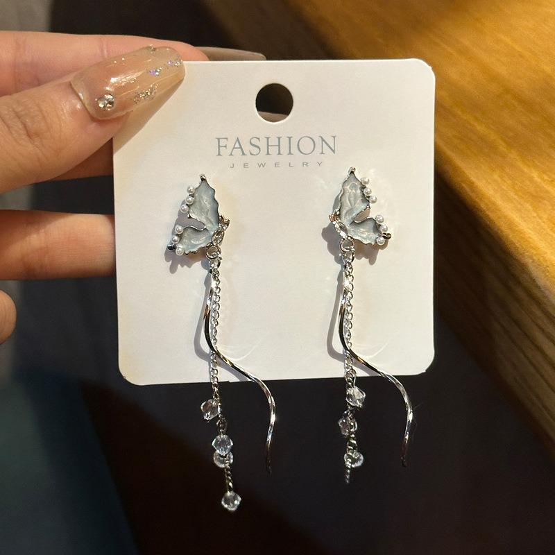 Длинные серьги с кисточками Женские Корейский Дизайн ДунДэмун Универсальные серьги