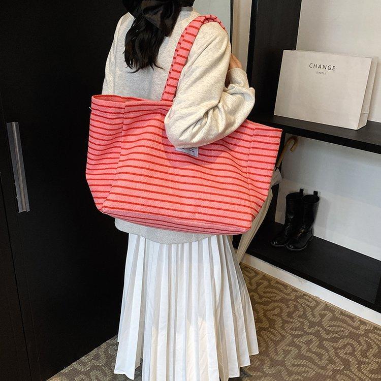 Нишевая полосатая сумка-тоут, ленивый ветер, хороший партнер для поездок на работу