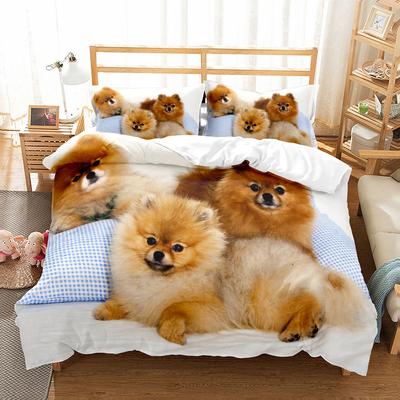 Комплект постельного белья для собак Puppy Lovers 3D, маленький, односпальный, двухместный, двуспальный, двуспальный, королевский, калифорнийский, комплект постельного белья размера «king-size»