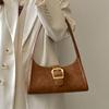 Коричневая Ретро Сумка Под Мышку Женская Осенне-Зимняя Бархатная Роскошная Сумка на Одно Плечо Новая Мода Универсальные Сумки Тренд