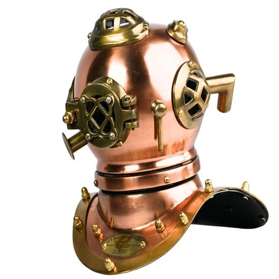 15.24 Cm Brass Copper Diving Helmet Replica Nautical Steampunk Decor