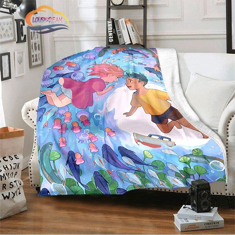 Ponyo on the Cliff, милое мультяшное одеяло Миядзаки Хаяо, одеяло из анимационной серии, одеяло «Четыре сезона» для детей и взрослых