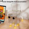 Yousheng Cute Desktop Trash Can Large Capacity Transparent Design Cartoon Shape Small Garbage Bin Storage Box Decor