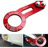 Heart Horse Rear Tow Towing Hook For Universal Car, JDM Bumper Quick Release Auto Trailer Ring Aluminum Alloy, Improved Wiredrawing Anodizing (Black)