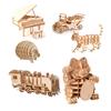 3D Wooden Car Animal Puzzle Jigsaw Woodcraft Kit Toy Diy Self-Assembly Model