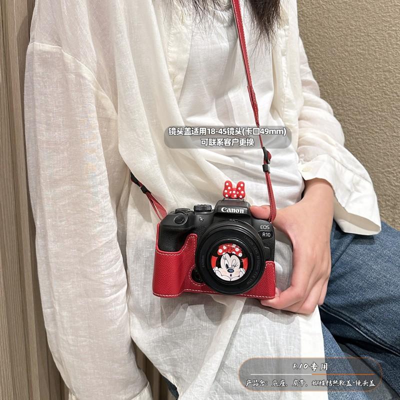 Canon EOS R10 R50 R50V R100 Camera Case With Adjustable Shoulder Strap Microfiber Velvet Lining Shockproof Single Bag