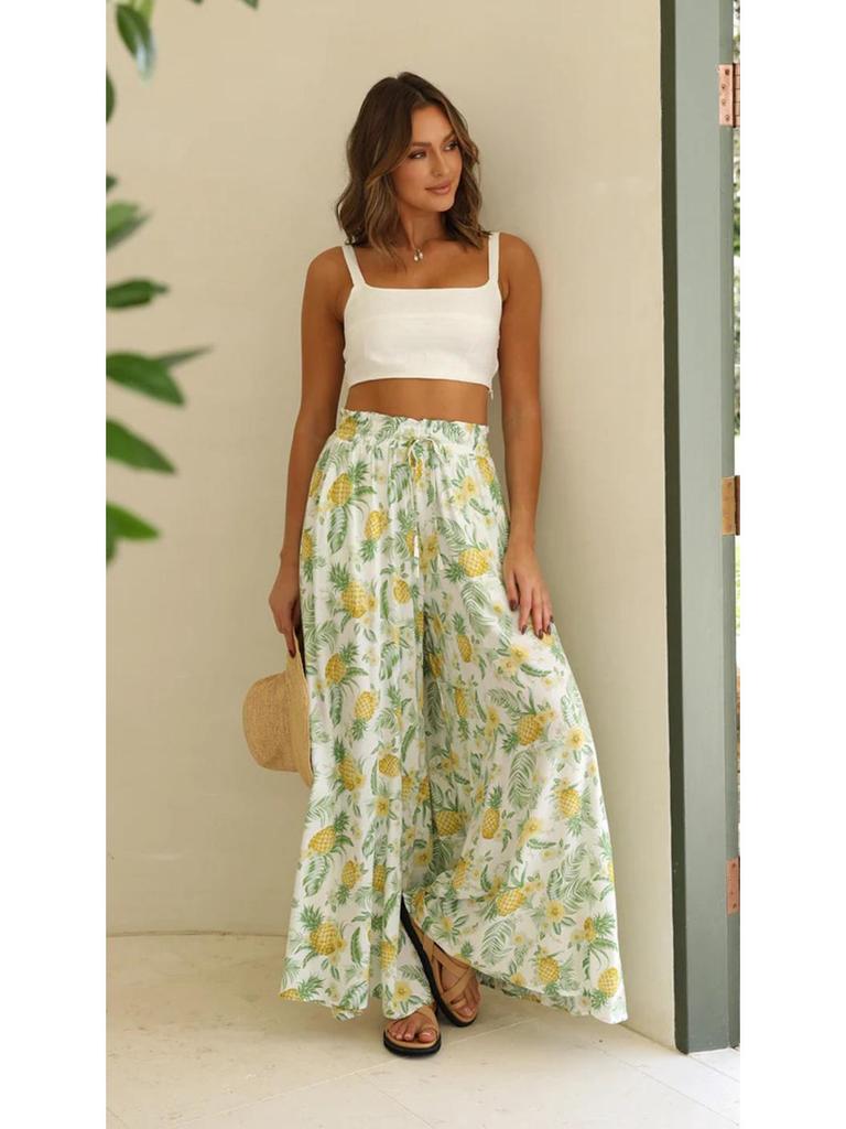 2025 European & American Spring/Summer Women's Loose Wide-Leg Casual Fashion Long Pants