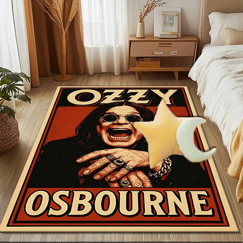 Ozzy Metal Legend Floor Mat for Living Room, Game Rooms, Office, Bedroom, Office Floor Mat Playful Design, Christmas fan gifts
