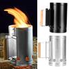 Charcoal Chimneys Starter Extra Large Capacity Small Chimneys with Wooden Handle for Charcoal Grill And BBQ