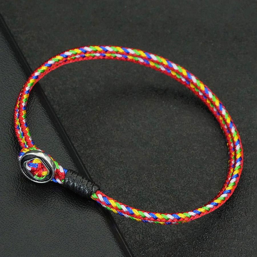 Retro Handmade Braided Rope Bracelet For Men High Quality 2mm Ethnic String Braslet Lucky Chinese Red Thread Braclet Homme Joias