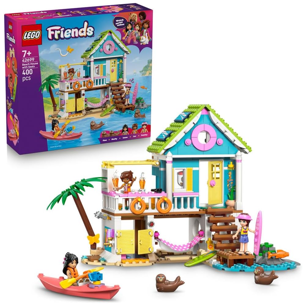 LEGO Friends Beach House Building Set 42699 for Kids Age 7+ Creative Play Toy
