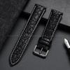 18mm 20mm 22mm Crocodile Pattern Design Leather Watch Strap 14/16/17/19/21/24mm Soft Watchbands Casual Business Wristwatch Band