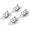 4PCS 8MM Eye Plate Diamond Shaped Ceiling Hook Pad Staple Hook Loop Marine Hardware Yacht Accessories
