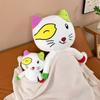 Плюшевая игрушка-кукла Кот с большими ушами и юбочкой-пачкой, набитая полипропиленовым хлопком, для подарка и коллекции