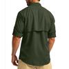 Men's Color Casual Loose Button-Down Collar Faux Pocket Long-Sleeved Shirt
