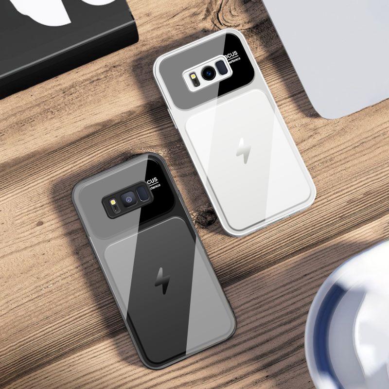Серый фон молния Для Samsung S25 S25 Edge S25Ultra S8 9 S10 20 U ltra S21 Pro 22 Plus S23 FE S24 Ultra Стеклянный чехол для телефона