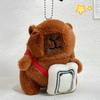 Милый мультяшный плюшевый капибара брелоки забавный автомобиль брелок кулон изысканный капибара рюкзак украшения аксессуары подарки