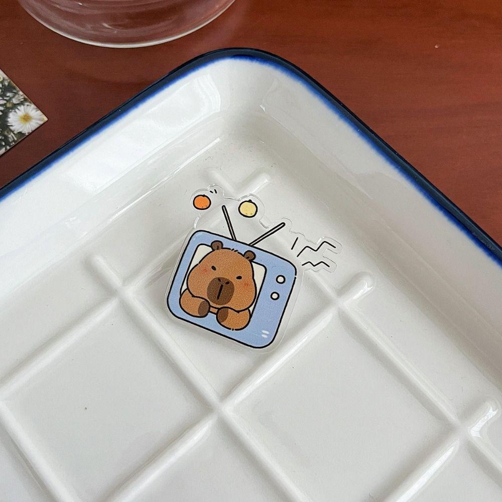 Милая брошь капибара, значок животного Капибара, булавка с изображением капибары, унисекс