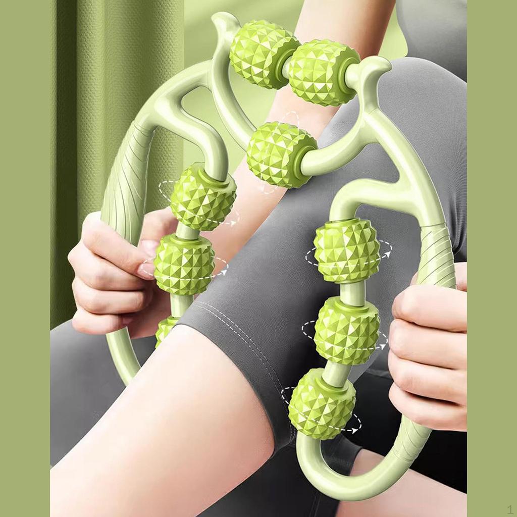 9 колес мышечный роликовый массажер для ног зажим круглый для домашнего спорта