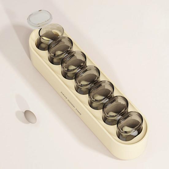 Мини-портативная коробка для таблеток, большая емкость, без запаха, 7 сеток, с отдельной крышкой, пыленепроницаемые коробки для таблеток на одну неделю