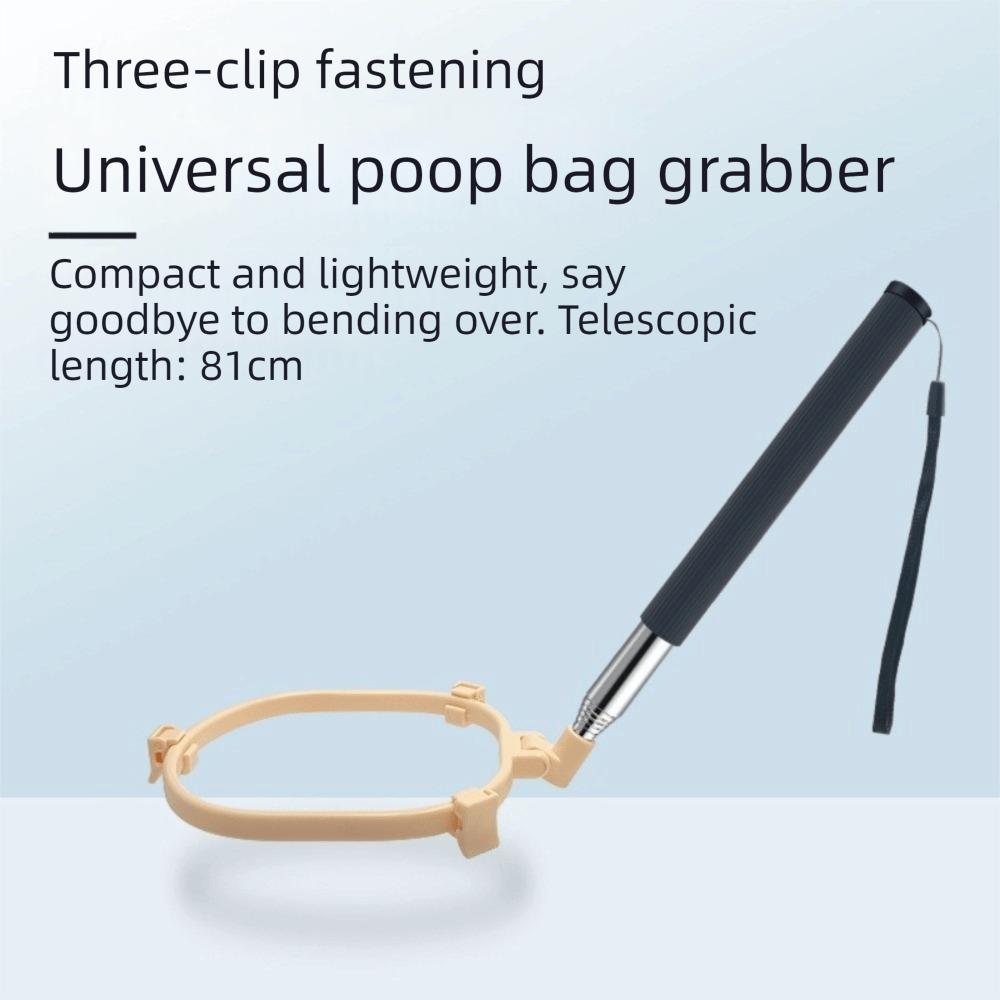 Extendable Handle Pet Poop Scooper Foldable Cat Cleaning Tool Dog Waste Picker Outdoor