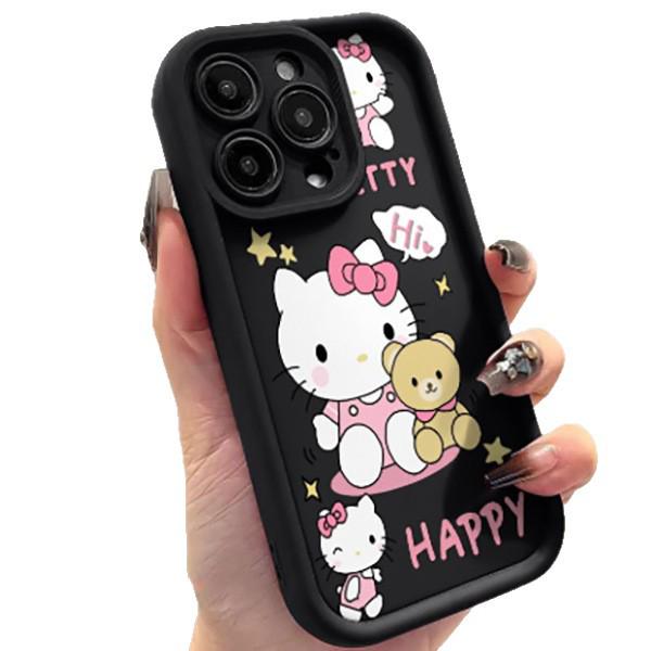 Розовый чехол Kedi с рисунком «Лестница» для Apple iPhone 13/14/15/16/17 Pro Max - Милый дизайн с граффити