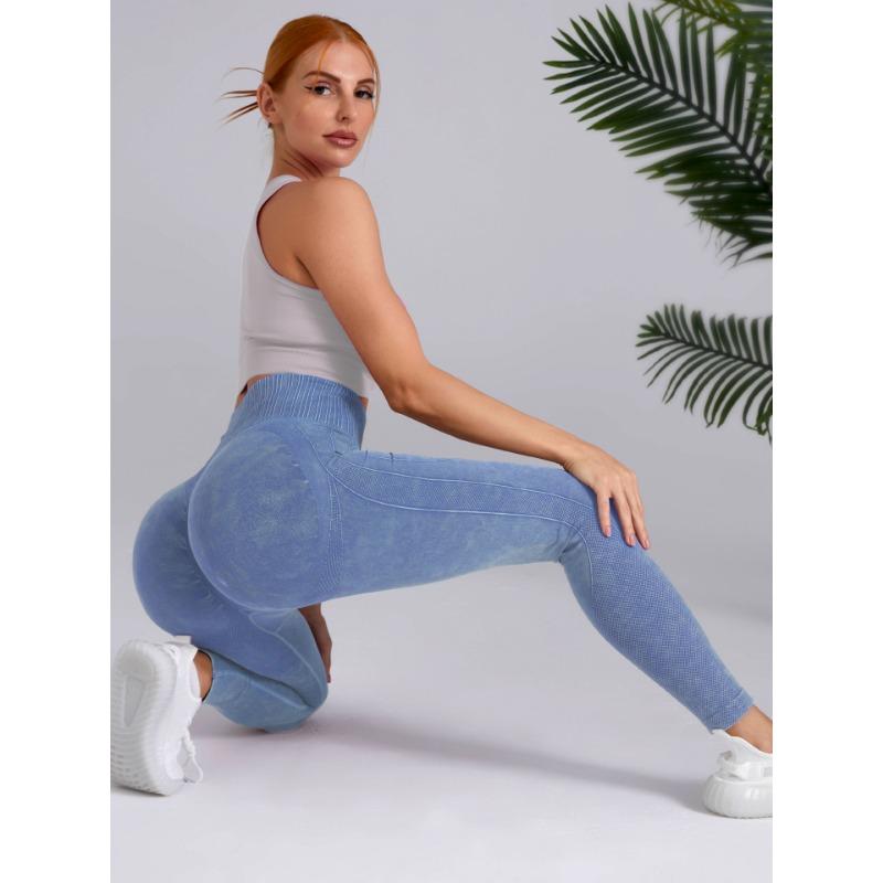 Бесшовные штаны для йоги с песком и высокой талией, персиковые штаны для фитнеса для женщин