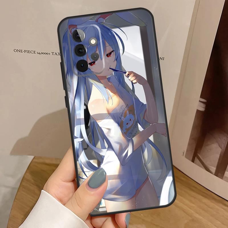 Б/у Чехол с Пекорой Hololive Аниме для Samsung Galaxy A15 A16 A17 A26 A36 A56 A55 A35 A52 A32 A12 A53 A33 A13 A14 A34 A54