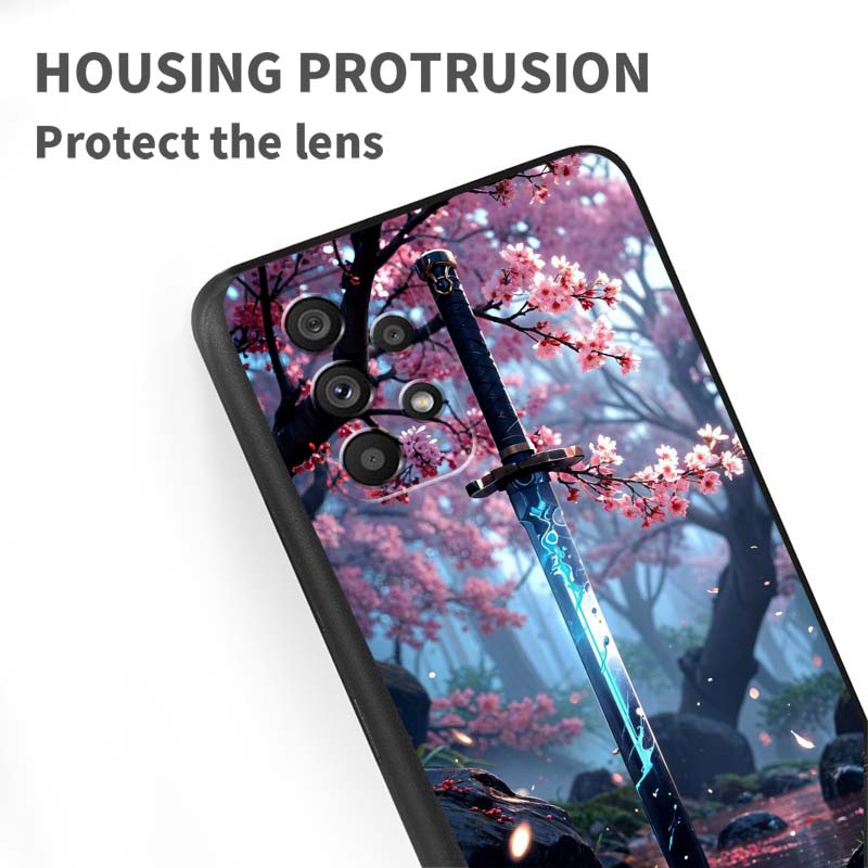 Мечник в древнем стиле Для Samsung A73 A72 A71 A55 A54 A53 A52 A51 A13 A22 A16 A15 A12 A14 A26 A07 5G Черный Чехол для Телефона