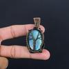 Labradorite Pendant, Handmade Gemstone 999 Copper Wire Wrapped Antique Jewelry, For Gift Silver Jewelry