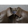 Chinese Size 1940 Style Men Leather Jacket Uncoated Cracked Goatskin Leather Soft Slim Spring Autumn