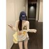 Loose Thin Sun Protection Long Sleeve T Shirt Cute Cartoon Dog Print Casual Top