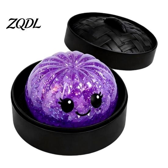 Adult Stress Reduction Toy Halloween Ghost Bun Ball, Slow Rising Soft TPR Fidget Desktop Decoration for Anxiety Relief, Cute Spooky Squeeze in Steamer