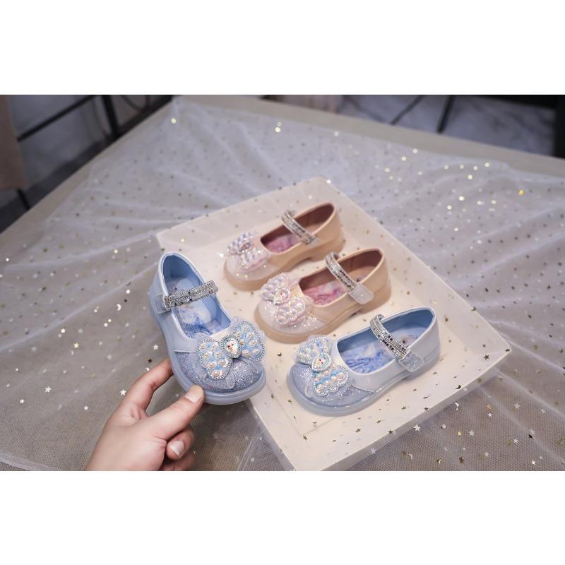 Детская обувь для девочек, обувь принцессы, весна и осень, новая мода, мягкая подошва, обувь для маленьких девочек, украшенная стразами, детская стеклянная обувь