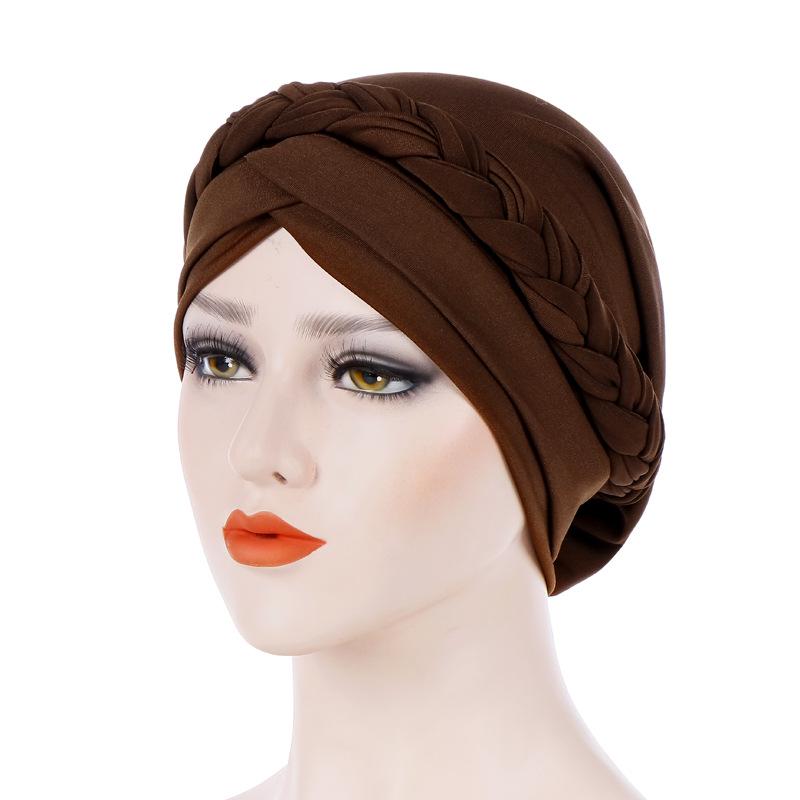 1pc Solid Color Women Multi-Purpose Headband for All Seasons,Two Strands of Mulberry Silk Braid Headscarf for Outdoor Activities