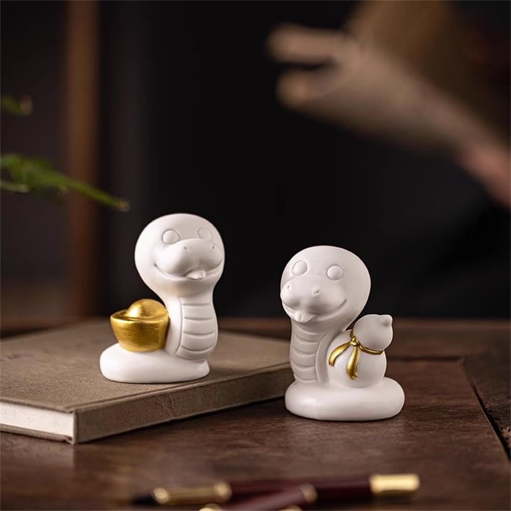 Zodiac Snake Ornament Snake White Snake Entrance Lucky Charm Snake Snake Ornament Bringing Good Luck Increased Luck Feng Shui Goods Luck Luck Inviting