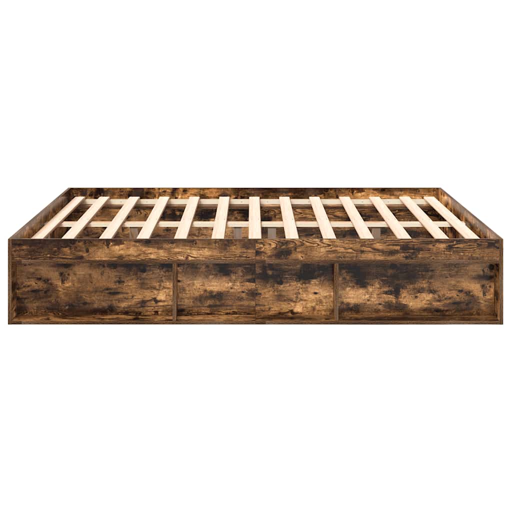 Bed Frame Smoked Oak 180x200 cm