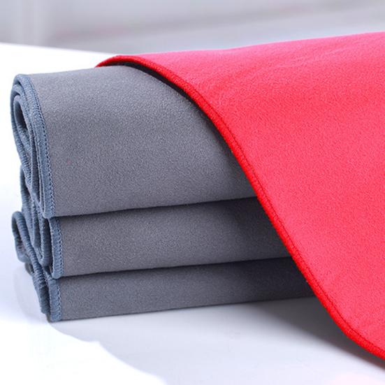 Три размера утолщенное подшиваемое полотенце для мойки автомобиля водопоглощающая двухсторонняя флисовая ткань для чистки