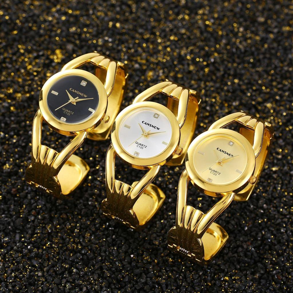Новые роскошные модные женские кварцевые часы с круглым циферблатом и стразами, элегантные женские часы, женские наручные часы с золотым браслетом